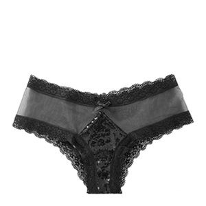 Victoria's Secret Mesh/Lace/Shining Sequined Design Cheeky Panty